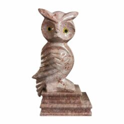 scultura-da-tavolo-gufetto-laureato-marmo-rosa-pink-marble-table-sculpture-little-owl-graduated-cosebelleantichemoderne