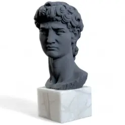 david-scultura-da-tavolo-grigio-cosebelleantichemoderne